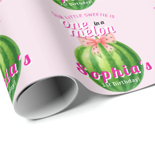 Süße Melone Erste Geburtstagsfeier Geschenkpapier