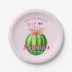 Süße Melone Erste Geburtstagsfeier Pappteller