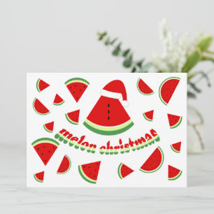 Süße Melonen Frohe Weihnachten Illustration