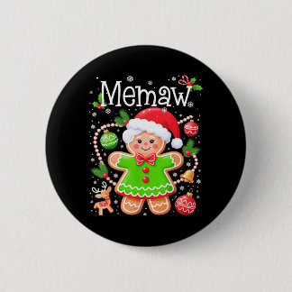 Süße Memaw Lebkuchen-Familie Weihnachten passend Button