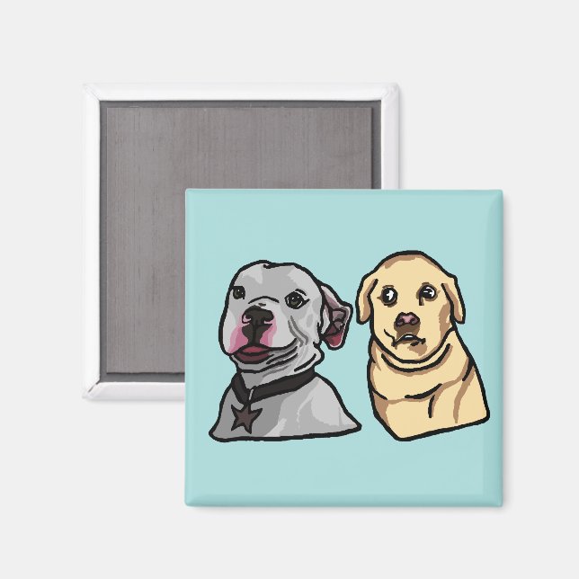 Süße Meme-Hunde Magnet (Vorderseite/Rückseite)