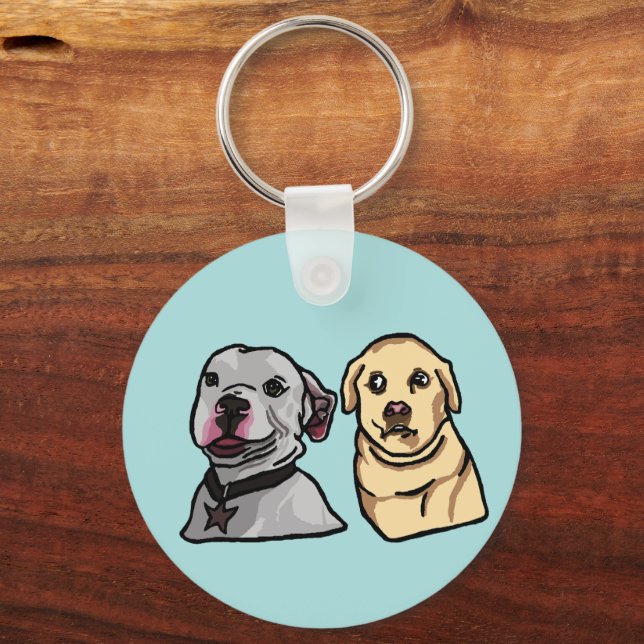 Süße Meme-Hunde Schlüsselanhänger (Vorderseite)