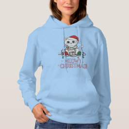 Süße Meowy Weihnachtskatze Hoodie