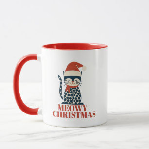 Süße miauen Weihnachten Tasse