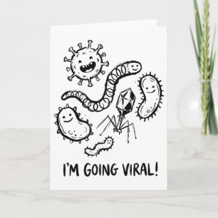Süße Mikrobenkeim-Virus-Biologie-Lehrer-Humor-Wiss Karte