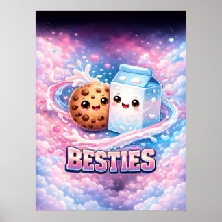 Süße Milch- und Kekskunst Poster