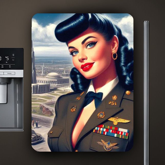 Süße Militär-Pin-up Magnet (Von Creator hochgeladen)
