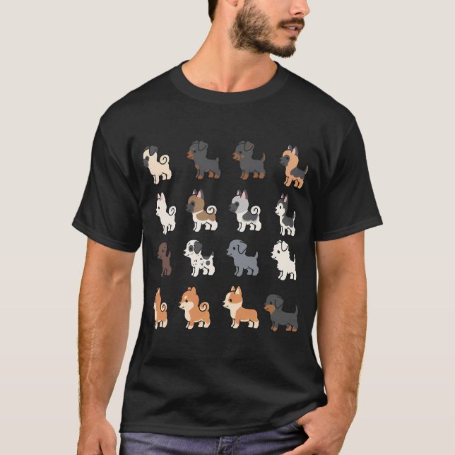 Süße Mini-Hunde T-Shirt (Vorderseite)