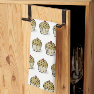 Süße Mini-Muffins-Muster Geschirrtuch
