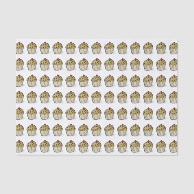 Süße Mini-Muffins Muster Seidenpapier (Vorderseite)