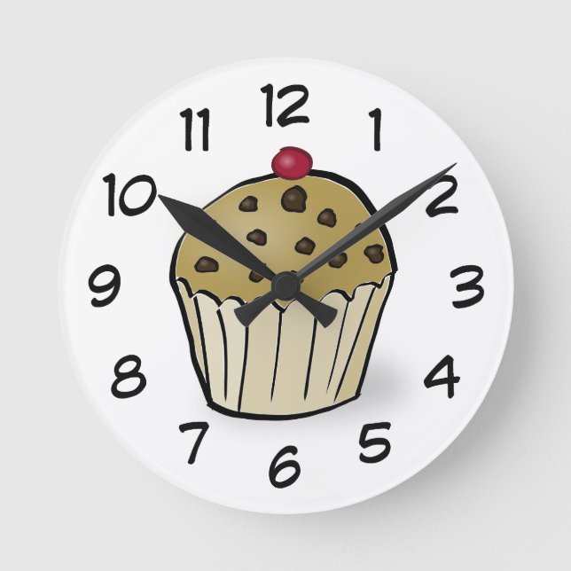 Süße Mini-Muffins Runde Wanduhr (Vorderseite)