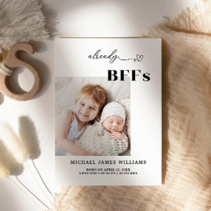 Süße Minimalistin bereits beste Freundinnen Baby Ankündigung