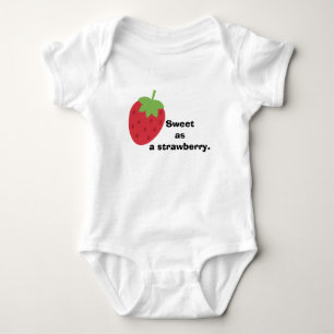 Süße, minimalistische Erdbeerbabykleidung Baby Strampler