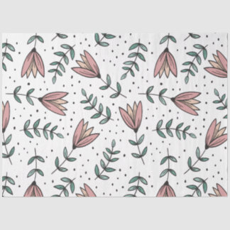 Süße Minimalistische Florale Seidenpapier