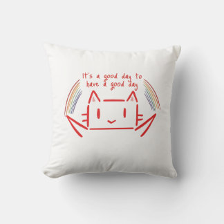 Süße minimalistische Katzenillustration Kissen