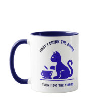 Süße Minimalistische Katzenliebhaber-Tasse