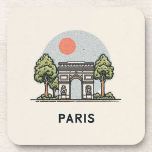 Süße minimalistische Pariser Skyline Getränkeuntersetzer