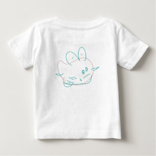 Süße minimalistische Schmetterlingsfisch-Doodle Baby T-shirt