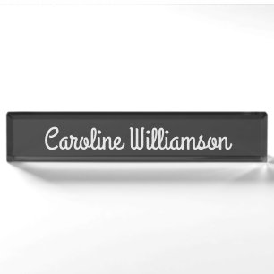 Süße minimalistische Skript-Typografie Name Schwar Namensplakette