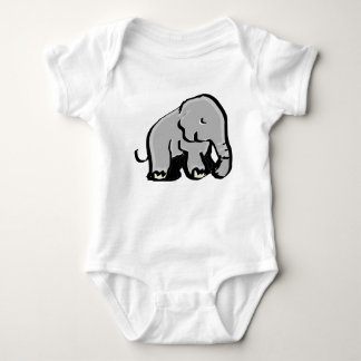 Süße minimalistischer Elefant Illustration Baby Strampler