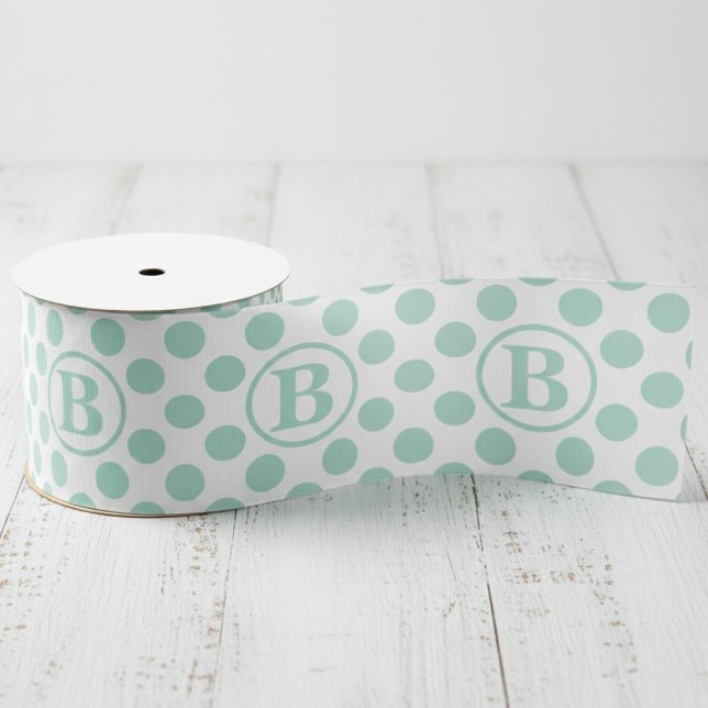 Süße Minz-Punkt-Kinder Ripsband (Elegant Simple Mint Green Polka Dot Pattern Ribbon for Kids 1st Birthday, Gender Neutral Baby Shower)