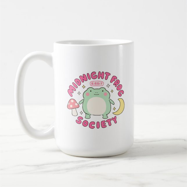 Süße Mitternachts-Frosch-Gesellschaft Kawaii Paste Kaffeetasse (Links)