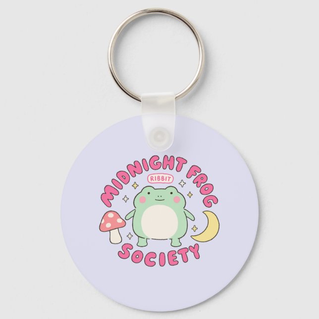 Süße Mitternachts-Frosch-Gesellschaft Kawaii Paste Schlüsselanhänger (Vorderseite)