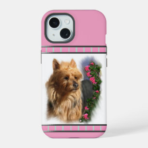 Süße moderne australische Terrier-Hund-Kunst iPhone 15 Hülle
