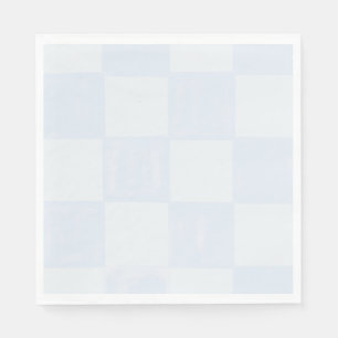 Süße moderne blaue karierte Babyparty Serviette