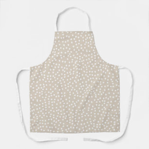 Süße moderne Boho-beige-Polka-Punkte Schürze
