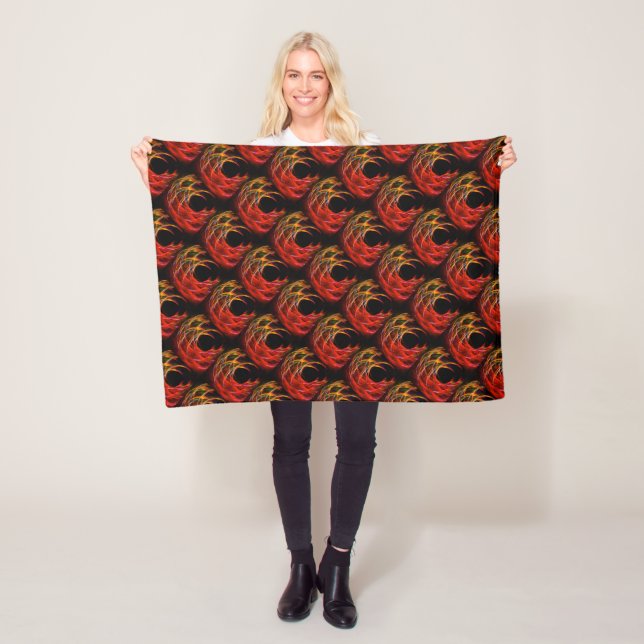 Süße moderne Boho elegante abstrakte Kunst Muster  Fleecedecke (Beispiel)