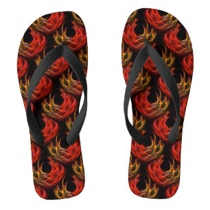 Süße moderne Boho elegante abstrakte Kunst Muster  Flip Flops