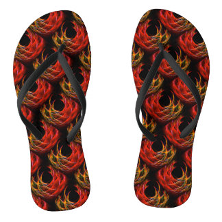 Süße moderne Boho elegante abstrakte Kunst Muster Flip Flops