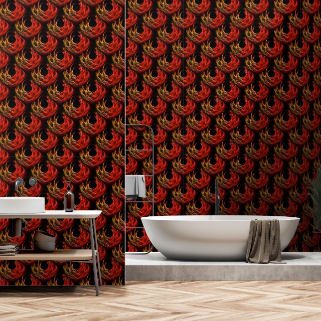Süße moderne Boho elegante abstrakte Kunst Muster  Tapete (Badezimmer)