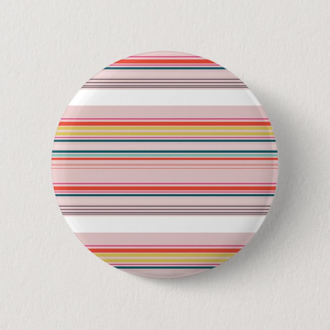 Süße moderne farbenfrohe Streifen Button (Vorderseite)