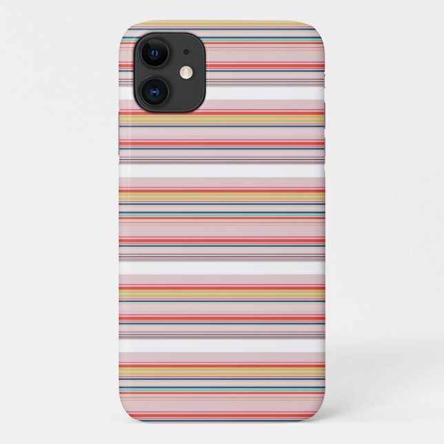 Süße moderne farbenfrohe Streifen Case-Mate iPhone Hülle (Rückseite)