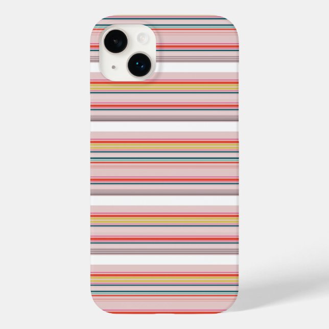 Süße moderne farbenfrohe Streifen Case-Mate iPhone Hülle (Rückseite)