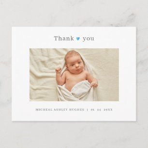 Süße moderne Foto-Baby-Dankeskarten Postkarte