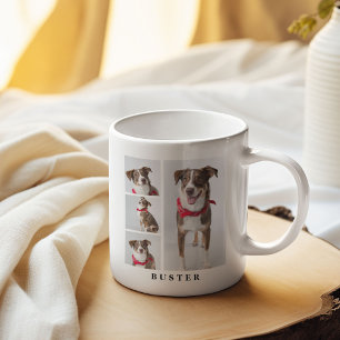 Süße moderne Fotocollage für Haustiere & Zitat Kaffeetasse