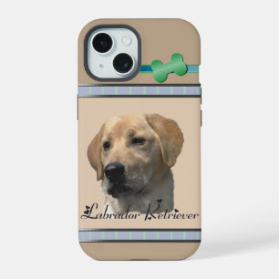 Süße moderne gelbe Labradors Hund Kunst iPhone 15 Hülle