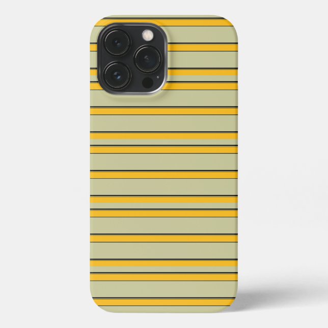 Süße moderne gelbe Streifen iPhone Hülle (Rückseite)