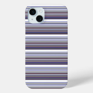 Süße moderne graue blaue Streifen Case-Mate iPhone Hülle