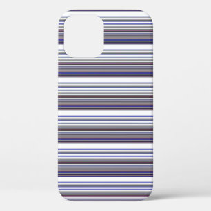 Süße moderne graue blaue Streifen Case-Mate iPhone Hülle