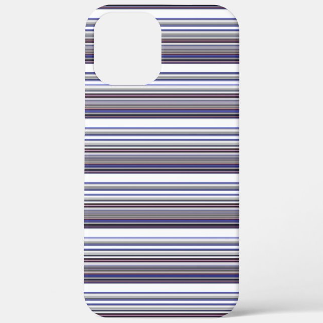Süße moderne graue blaue Streifen Case-Mate iPhone Hülle (Rückseite)