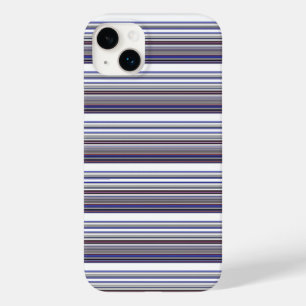 Süße moderne graue blaue Streifen Case-Mate iPhone 14 Plus Hülle
