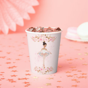 Süße moderne kleine Ballerina-Foto-Babyparty Pappbecher