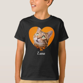 Süße moderne Typografie Name und Herz Foto des Hau T-Shirt