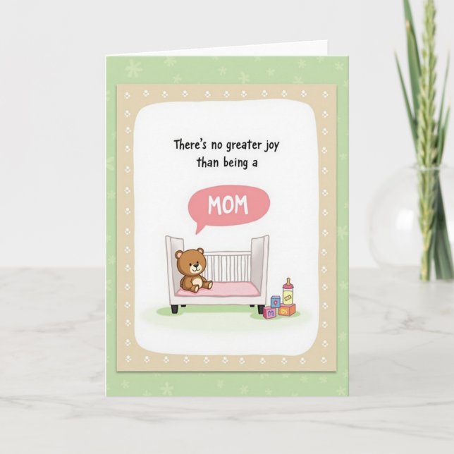 Süße Moms Joy Illustrationskarte Karte (Vorderseite)