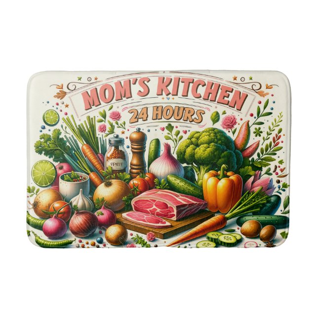 Süße Moms Küchen-Wortkunst  Badematte (Vorderseite)