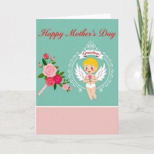 Süße Moms Pastell-Kunstkarte Karte